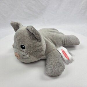Melissa & Doug 9” Cat Plush Gray Kitty Laying Down Stuffed Animal Toy